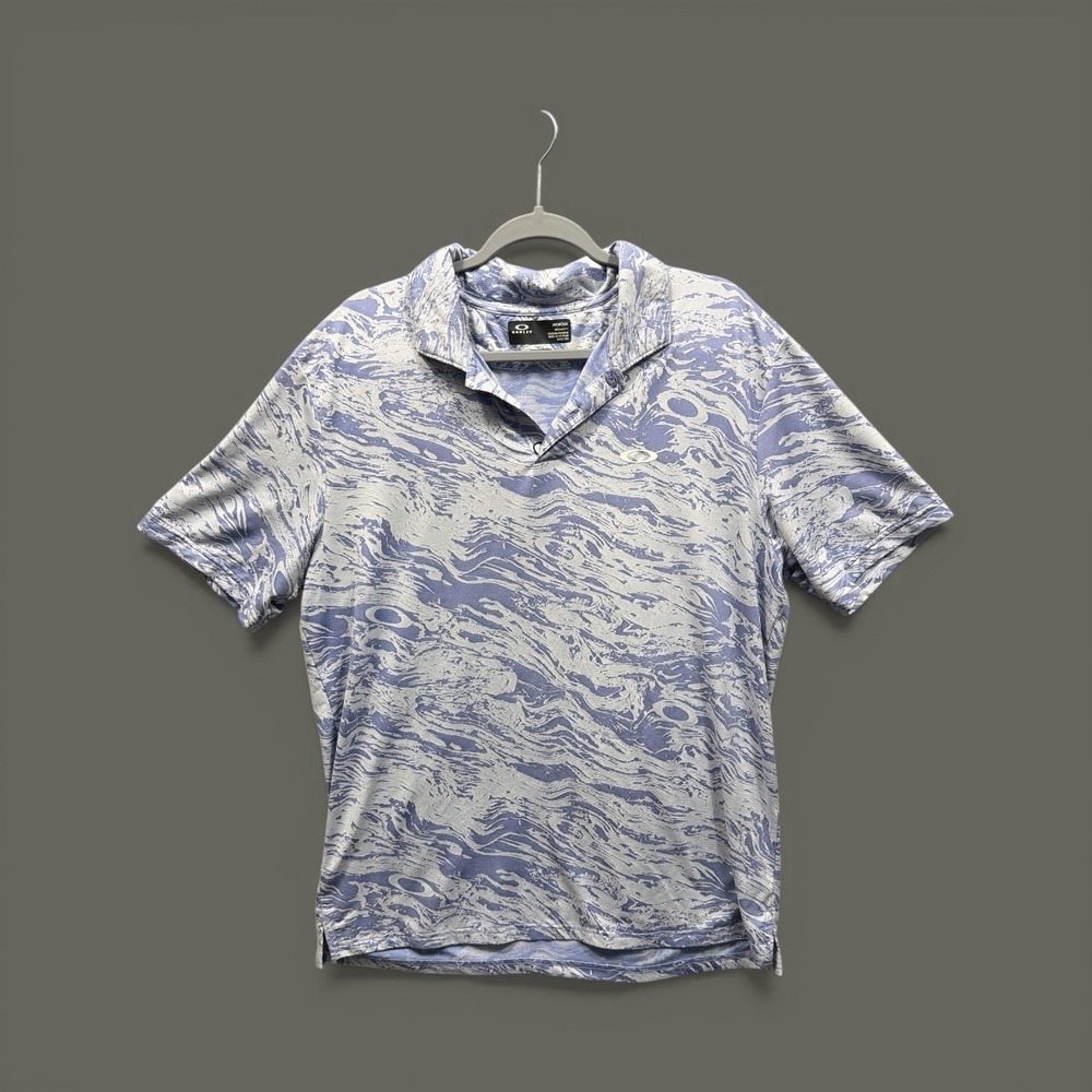 Oakley Men's  Hydrolix  Performance Short Sleeve Golf Polo Size XL Blue